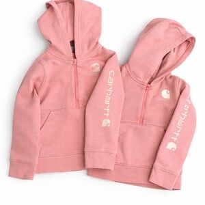 Carhartt Toddler Hoodie Bundle 3T 4T Pink Quarter Zip Sweatshirts